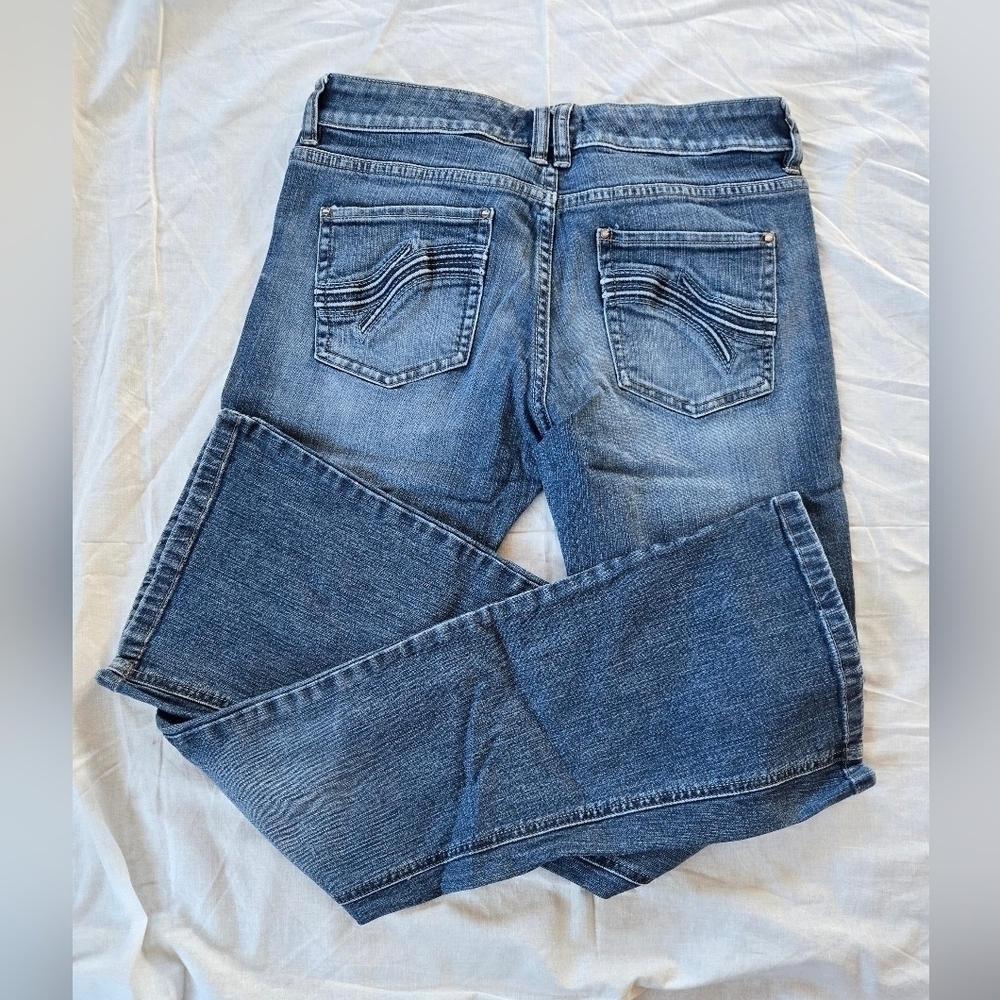 White House Black Market Blanc denim Y2K flare leg jeans 4R - Picture 14 of 14